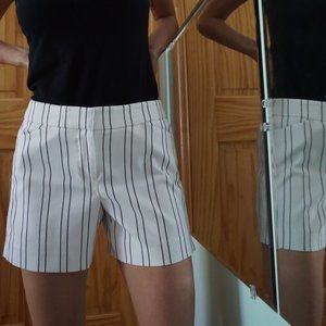 White Striped Shorts